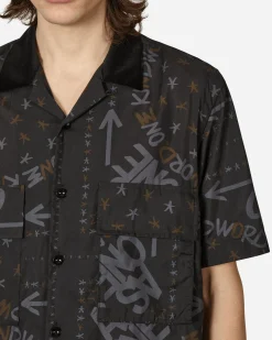 sacai Shirts^Eric Haze Bandana Print Shirt Black