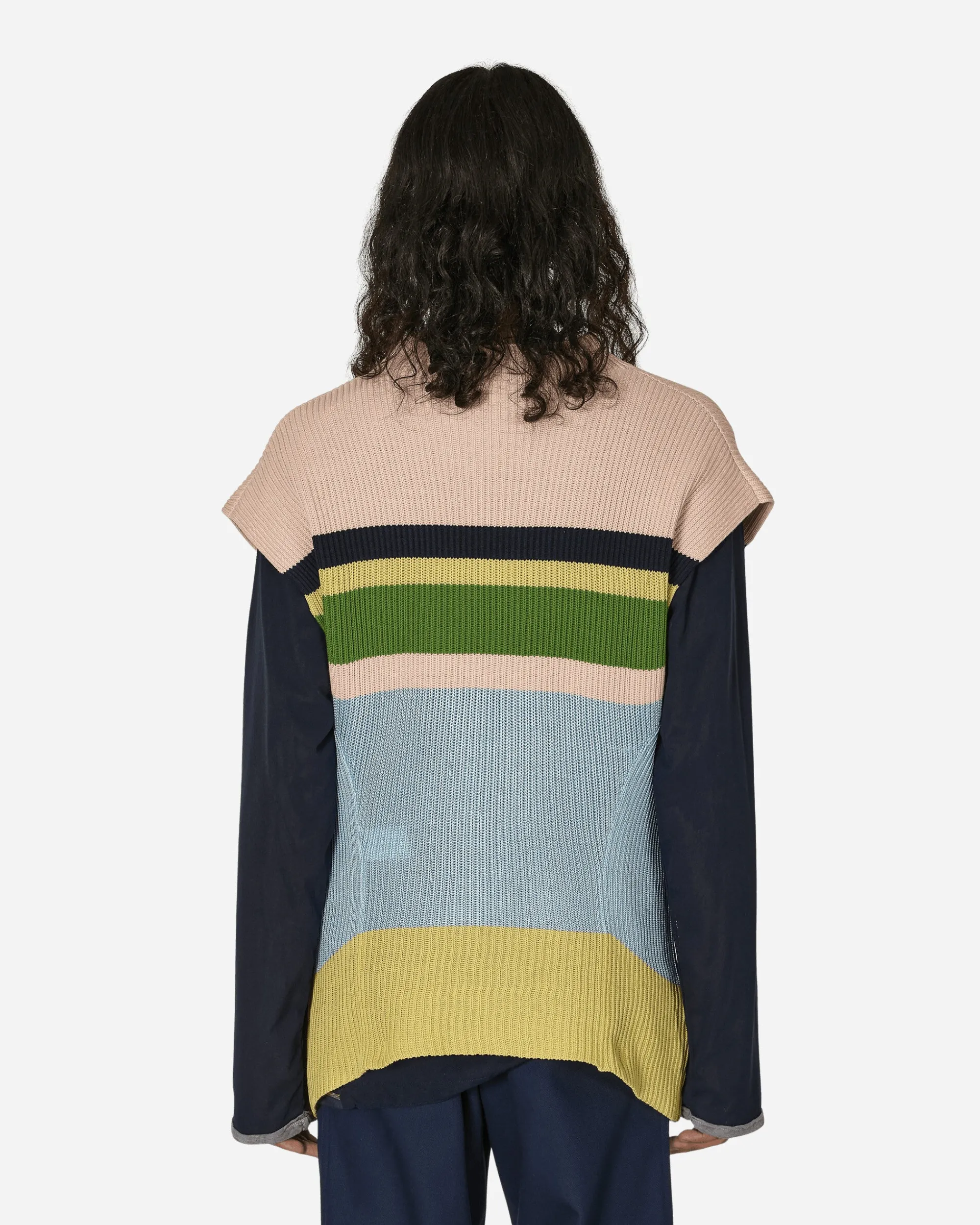 Kiko Kostadinov Knitwear^Essick Stripe Short Sleeve Sweater Pink / Sky Blue