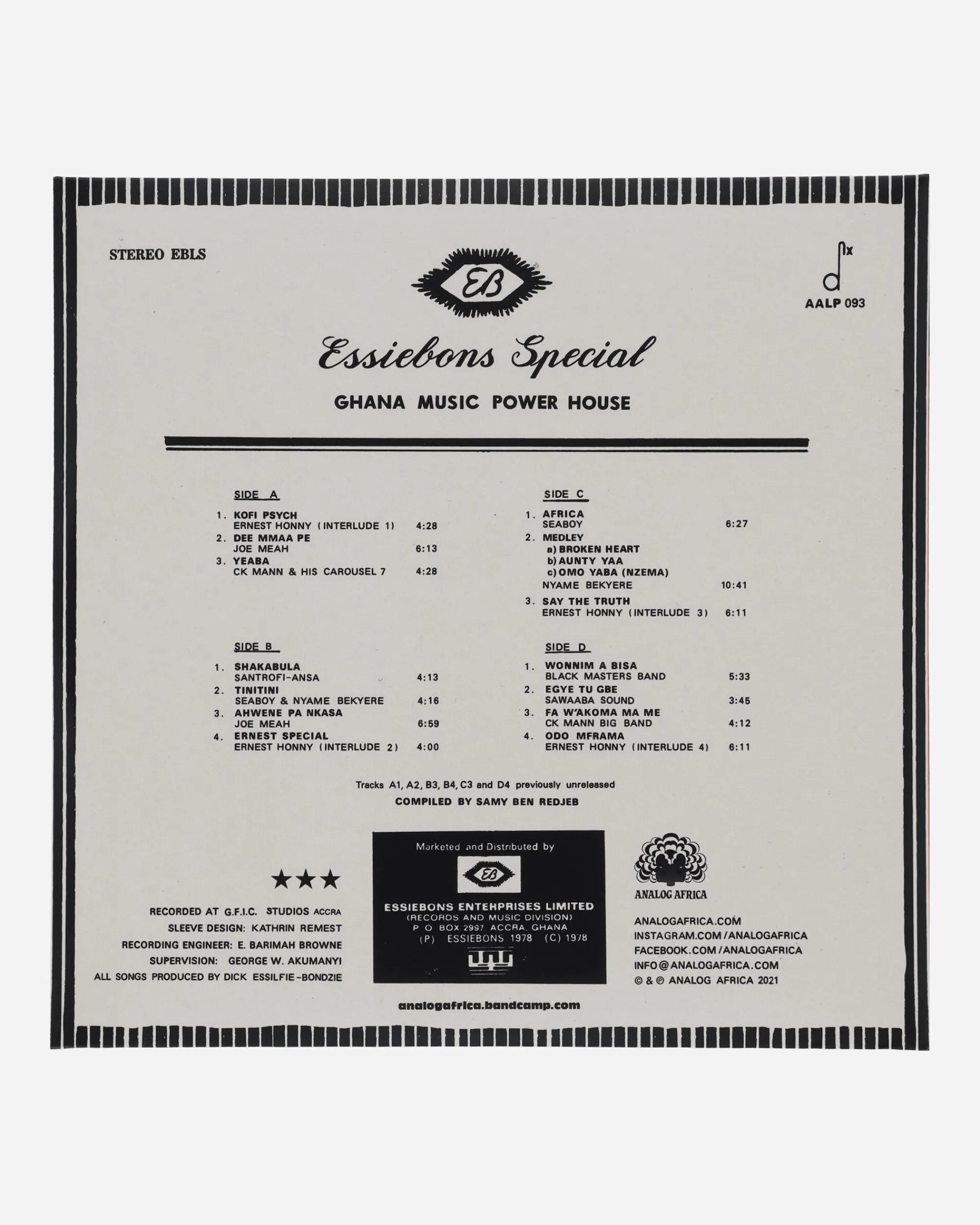 Public Possession Music^Essiebons Special 1973 - 1984 Ghana Music Power House Vinyl
