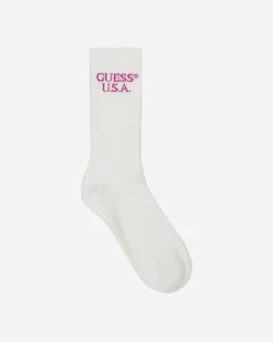 Guess USA Underwear^Evan Socks White