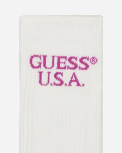 Guess USA Underwear^Evan Socks White