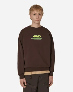 4 Worth Doing Sweatshirts^Experimental Studio Crewneck Sweatshirt Brown