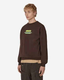 4 Worth Doing Sweatshirts^Experimental Studio Crewneck Sweatshirt Brown