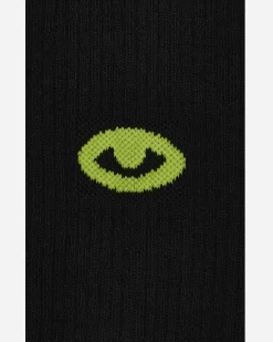 Aries Underwear^Eye Socks Black
