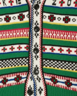 KENZO Paris Knitwear^Fairisle Jacquard Cardigan Green