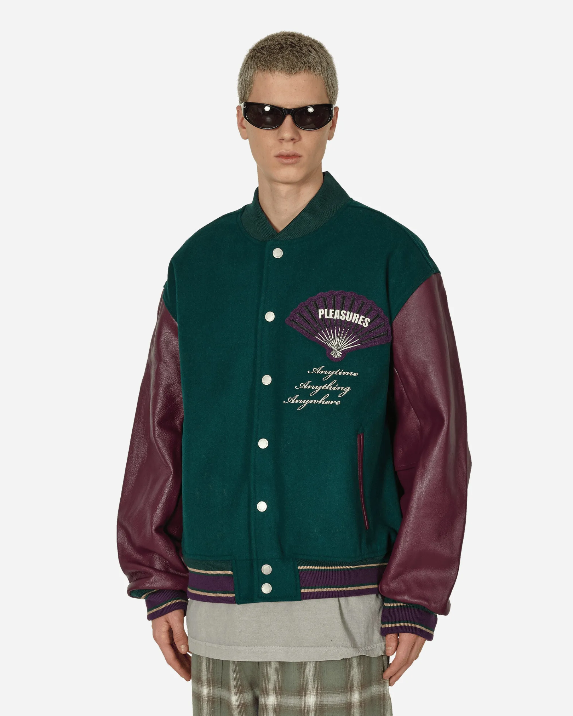 Pleasures Coats And Jackets^Fan Varsity Jacket Green