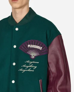 Pleasures Coats And Jackets^Fan Varsity Jacket Green