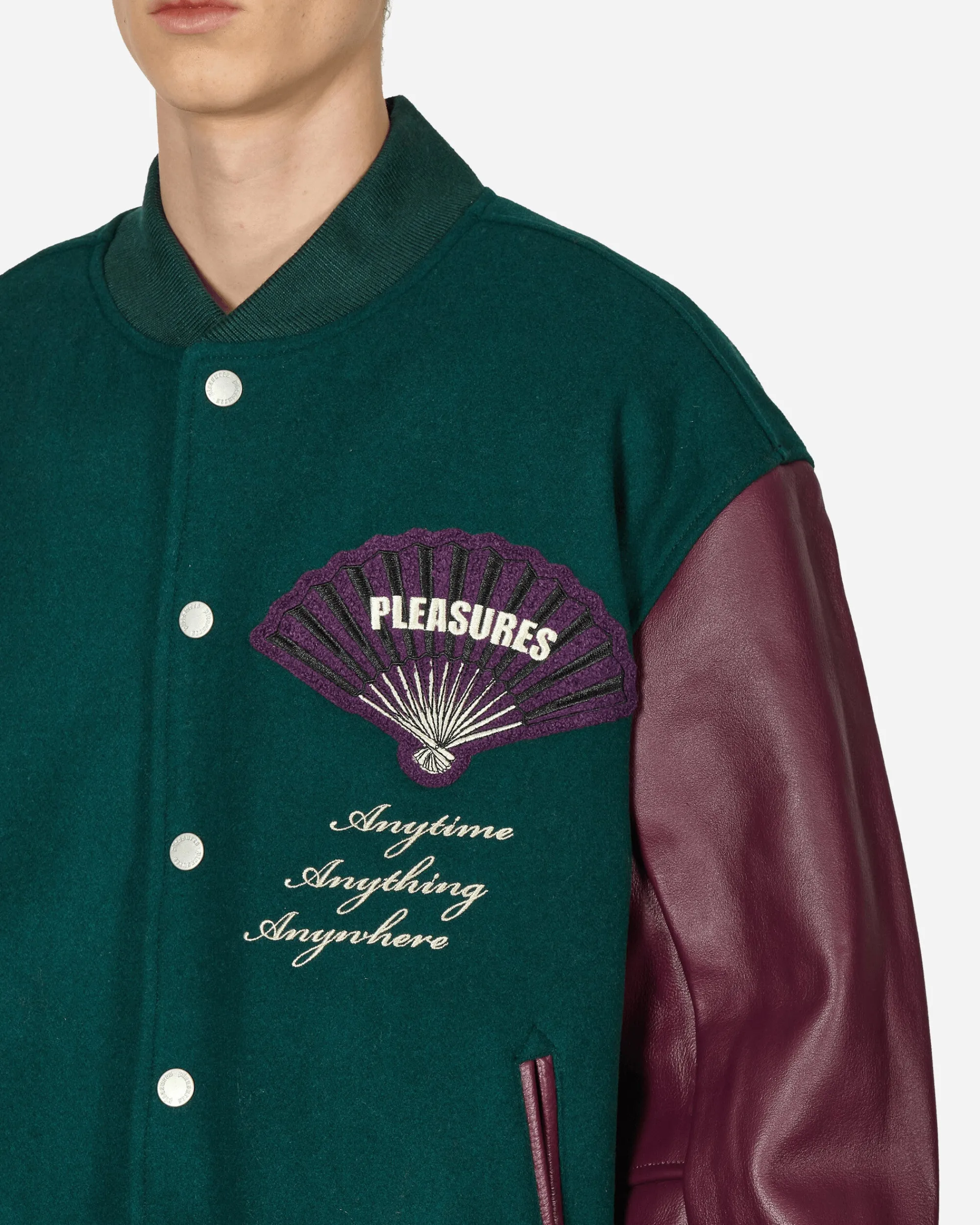 Pleasures Coats And Jackets^Fan Varsity Jacket Green