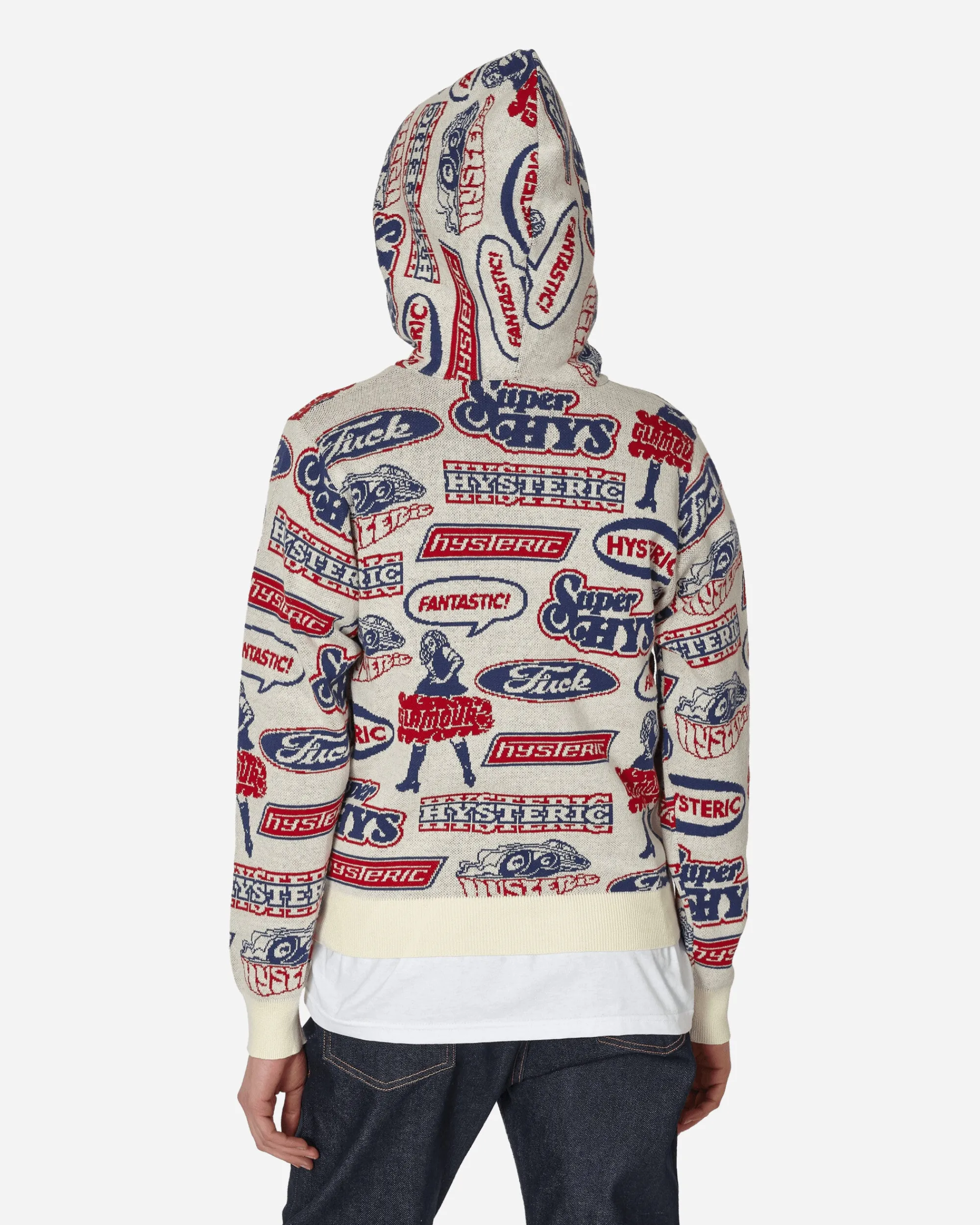 Hysteric Glamour Sweatshirts^Fantastic Box Jacquard Hoodie Dirty White