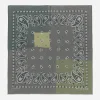 KAPITAL Gloves And Scarves|Gloves And Scarves^Fastcolor Selvedge Bandana (Paisley Patchwork) Khaki