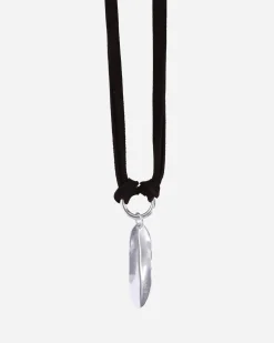 OAMC Jewellery|Jewellery^Feather Necklace Stone Grey