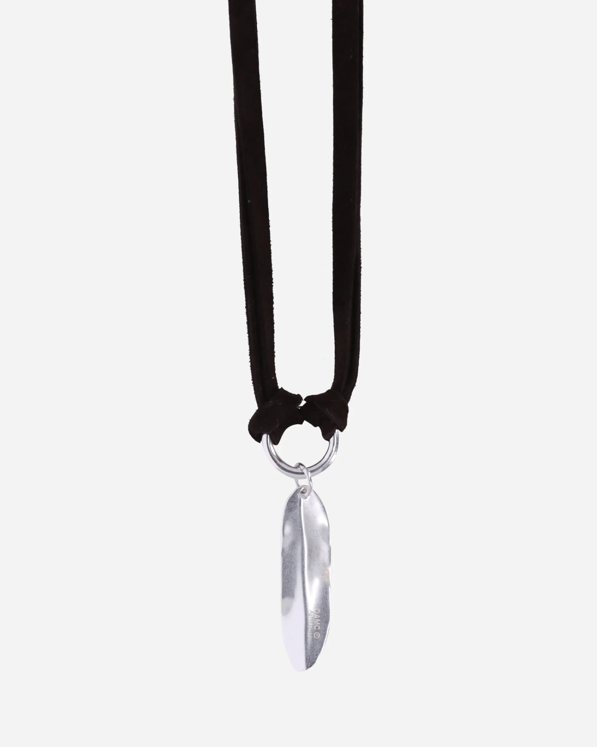 OAMC Jewellery|Jewellery^Feather Necklace Stone Grey