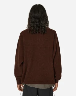 GR10K Knitwear^Felted Knit Sweater Rusty Brown