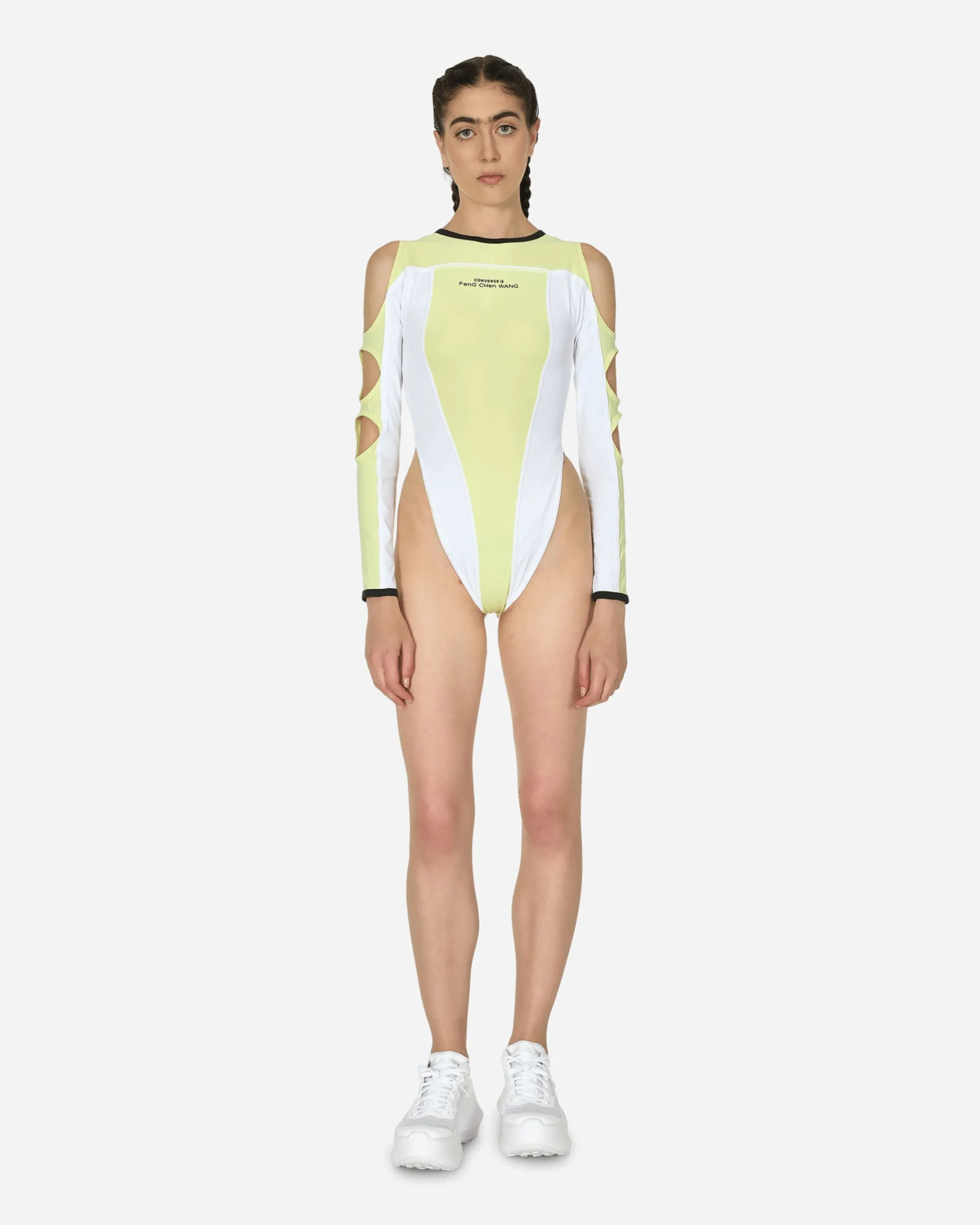 Converse T-Shirts^Feng Chen Wang Top Pale Lime Yellow / White