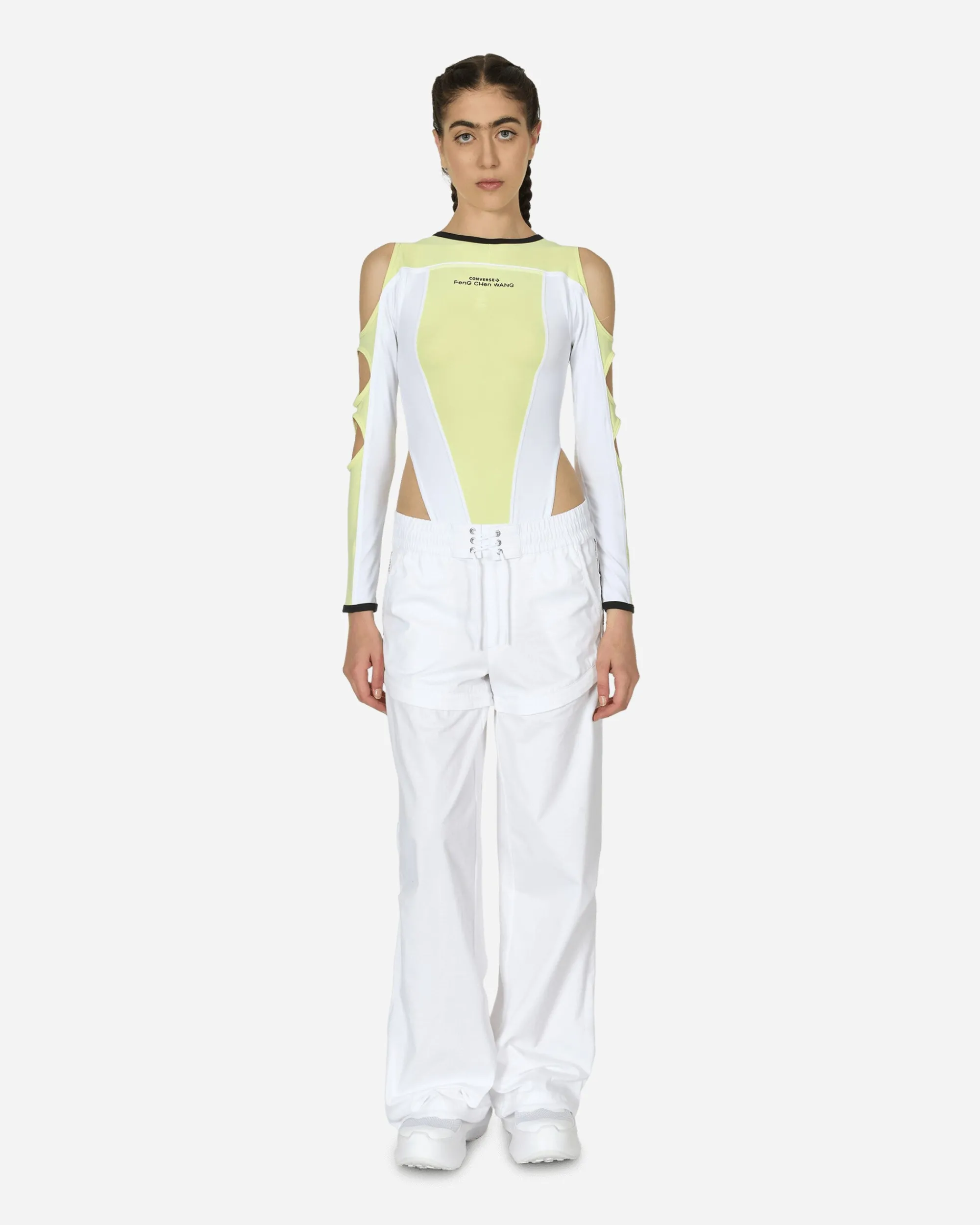 Converse T-Shirts^Feng Chen Wang Top Pale Lime Yellow / White