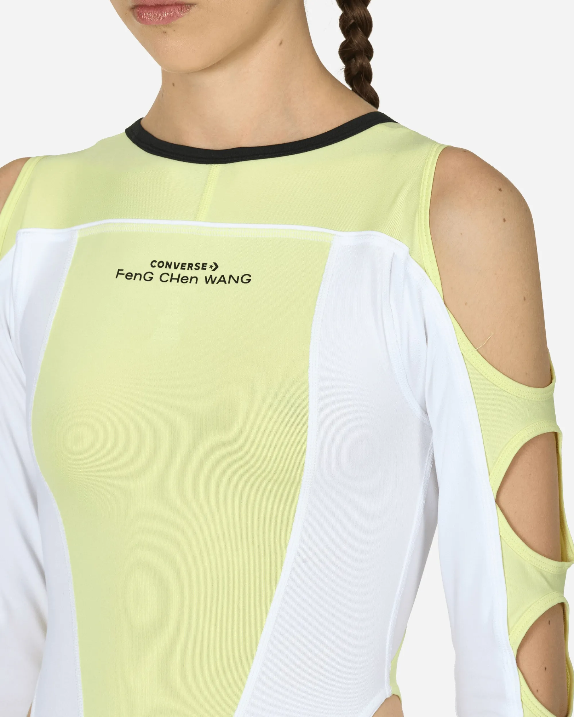 Converse T-Shirts^Feng Chen Wang Top Pale Lime Yellow / White