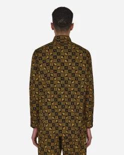 Aries Shirts^FILA Logo Print Longsleeve Shirt Black