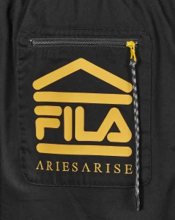 Aries Pants^FILA Logo Twill Trackpants Black