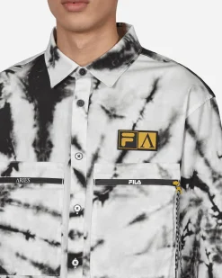 Aries Shirts^FILA Tie Dye Longsleeve Shirt White
