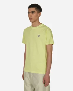 Stone Island T-Shirts^FISSATO' Treatment Logo T-Shirt Yellow