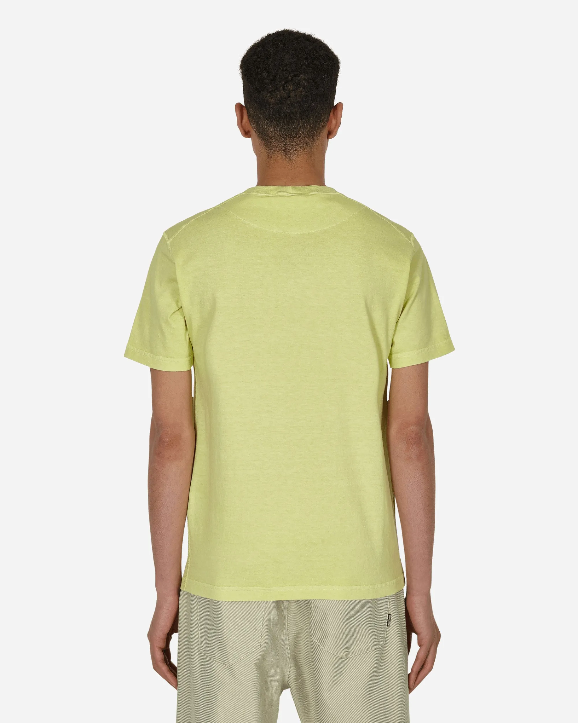 Stone Island T-Shirts^FISSATO' Treatment Logo T-Shirt Yellow