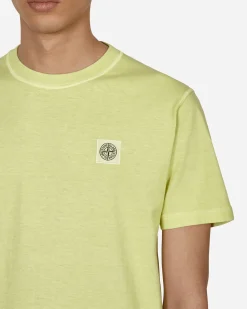 Stone Island T-Shirts^FISSATO' Treatment Logo T-Shirt Yellow