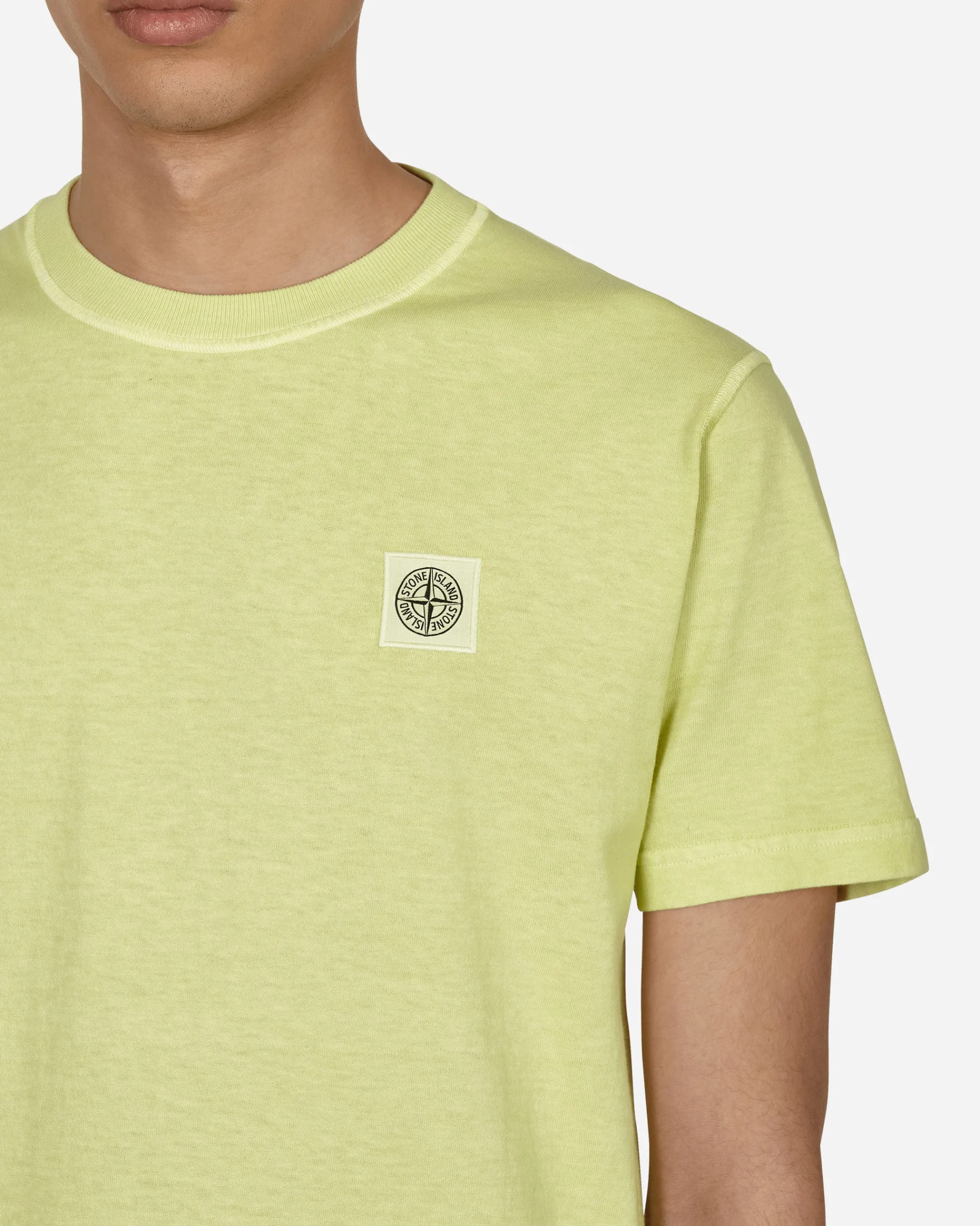 Stone Island T-Shirts^FISSATO' Treatment Logo T-Shirt Yellow