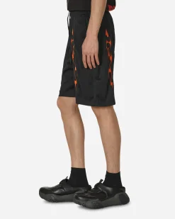 Pleasures Shorts^Flame Mesh Shorts Black