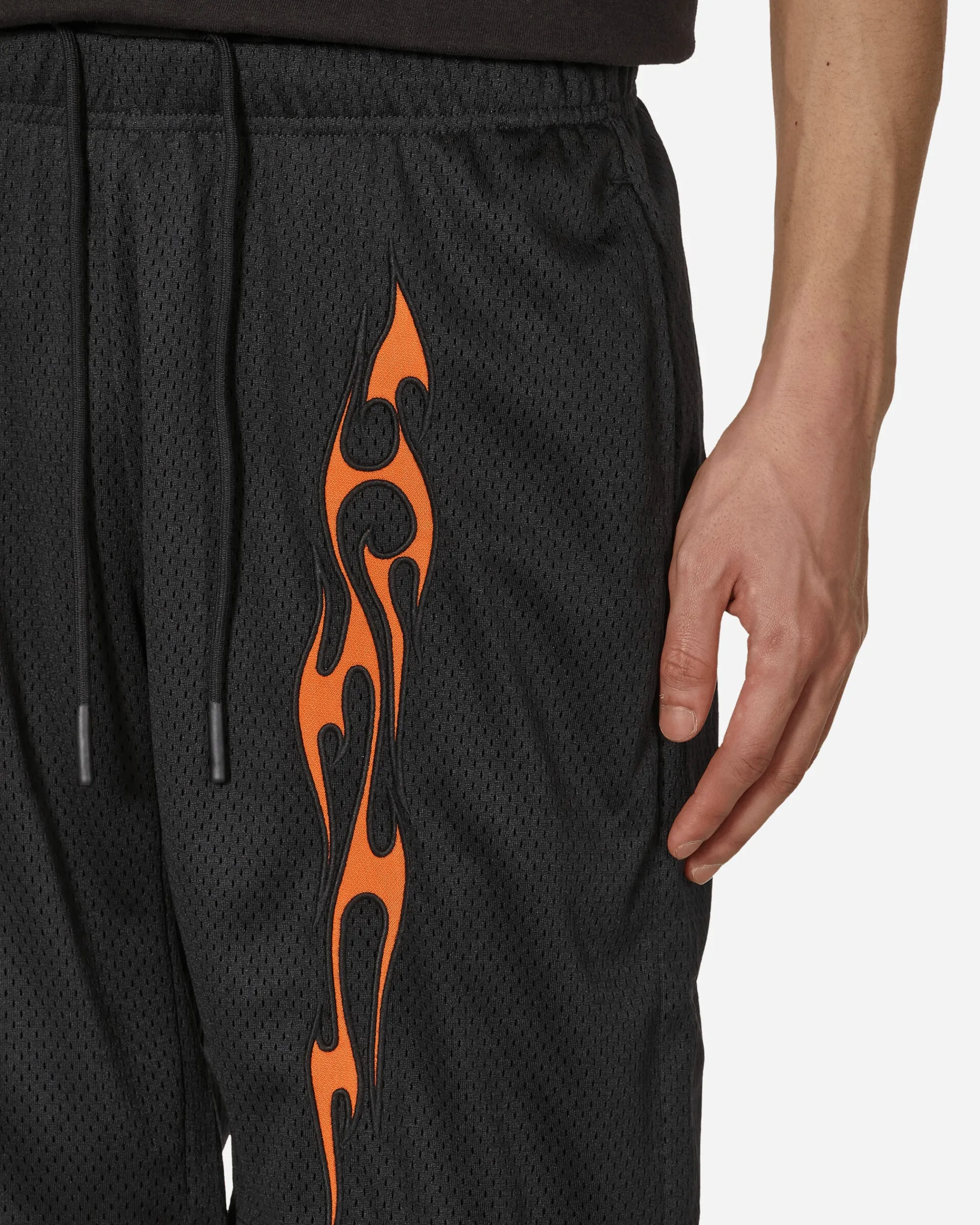 Pleasures Shorts^Flame Mesh Shorts Black