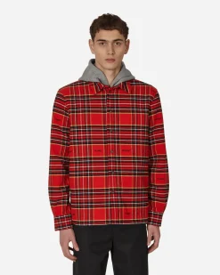 Off-White Shirts^Flannel Skate Shirt Red