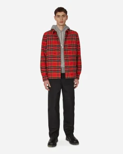 Off-White Shirts^Flannel Skate Shirt Red