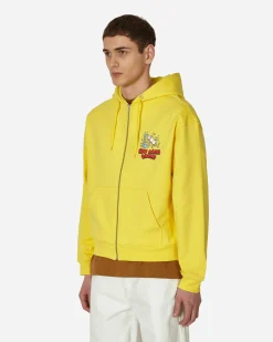 Sky High Farm Sweatshirts^Flatbush Printed Zipped Hooded Sweatshirt Yellow