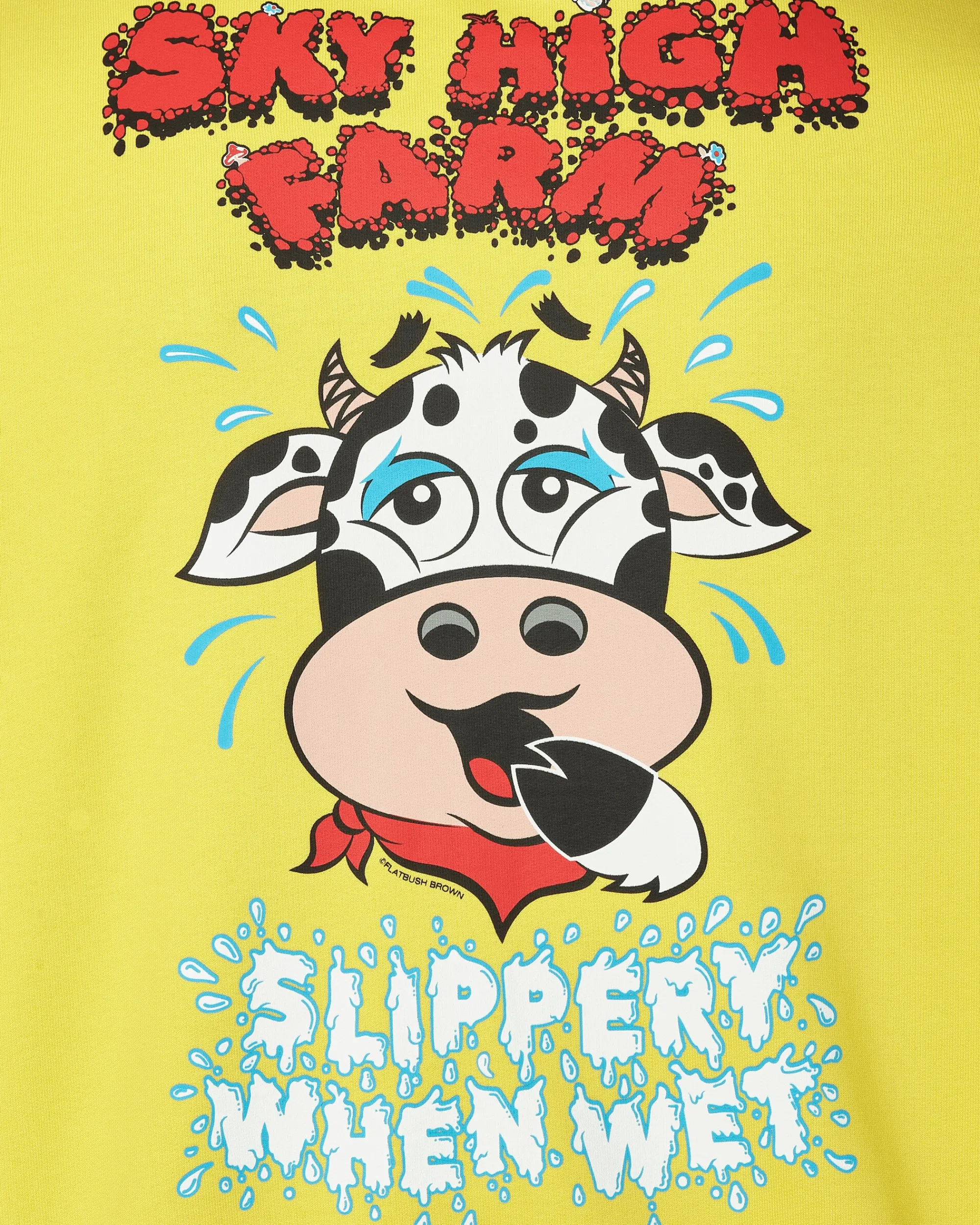Sky High Farm Sweatshirts^Flatbush Printed Zipped Hooded Sweatshirt Yellow