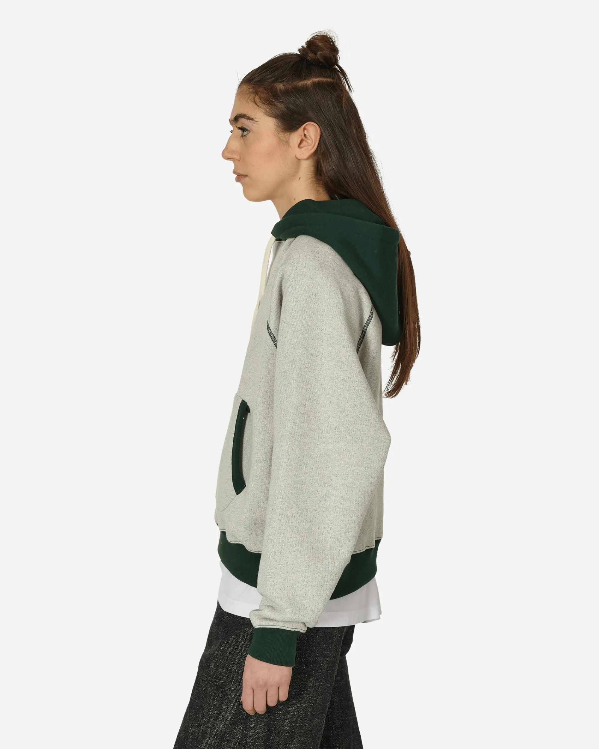 Brain Dead Sweatshirts^Fleece Logo Head Raglan Hoodie Oatmeal