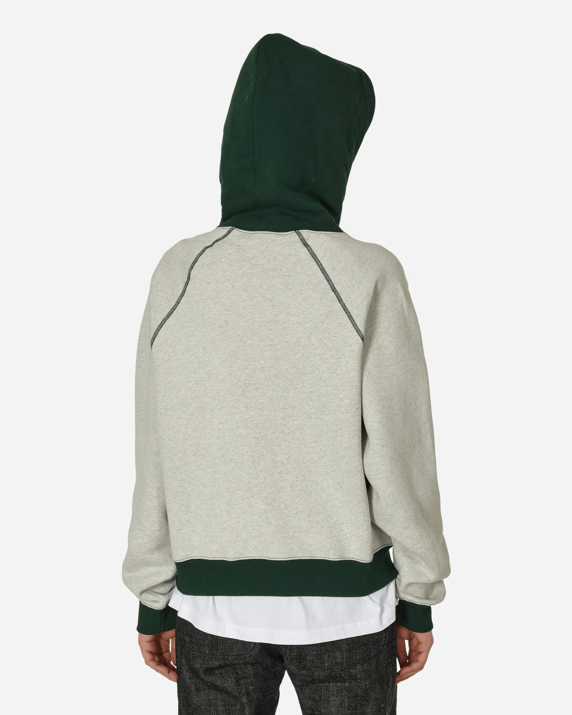 Brain Dead Sweatshirts^Fleece Logo Head Raglan Hoodie Oatmeal