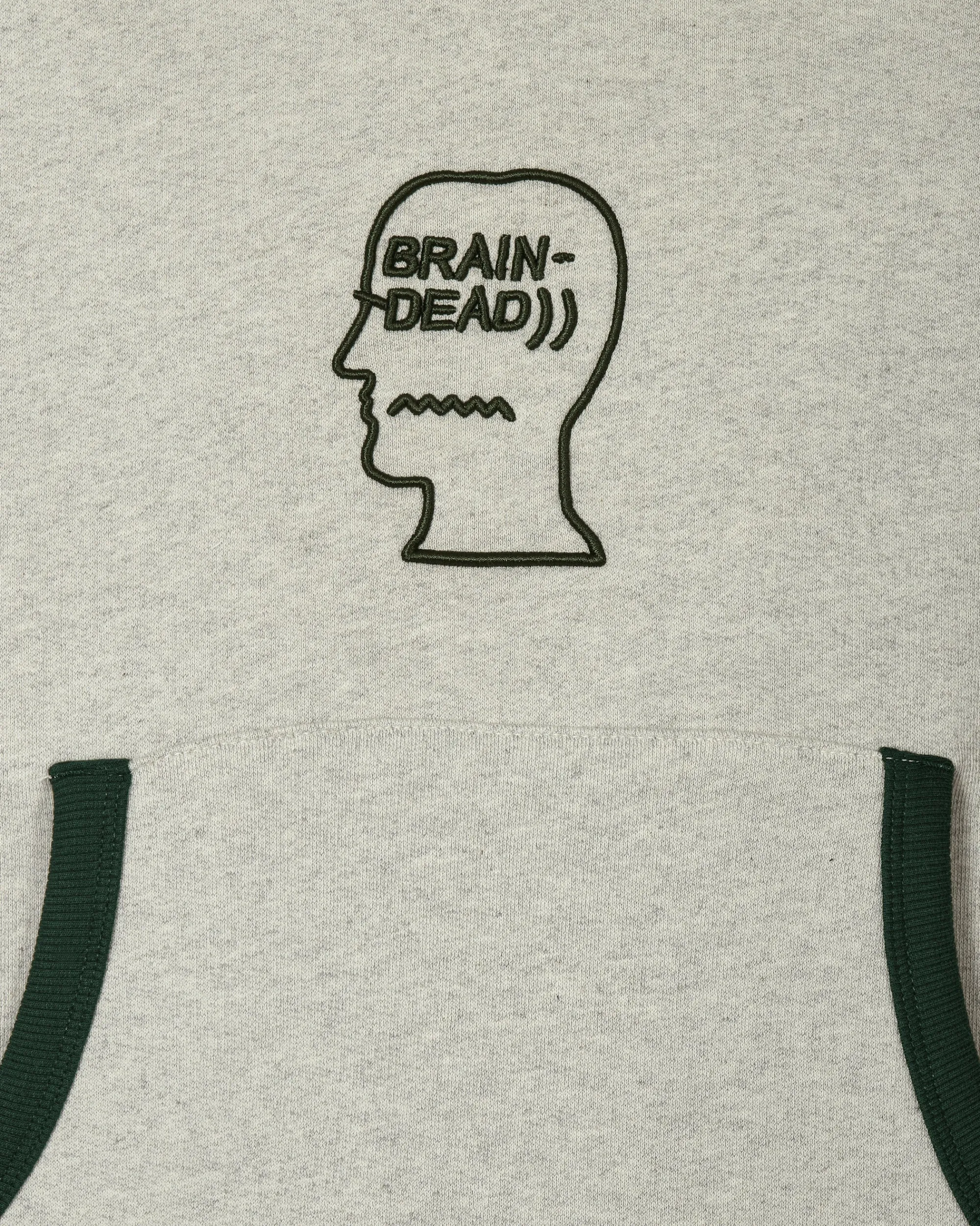 Brain Dead Sweatshirts^Fleece Logo Head Raglan Hoodie Oatmeal