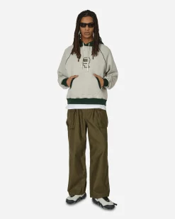 Brain Dead Sweatshirts^Fleece Logo Head Raglan Hoodie Oatmeal