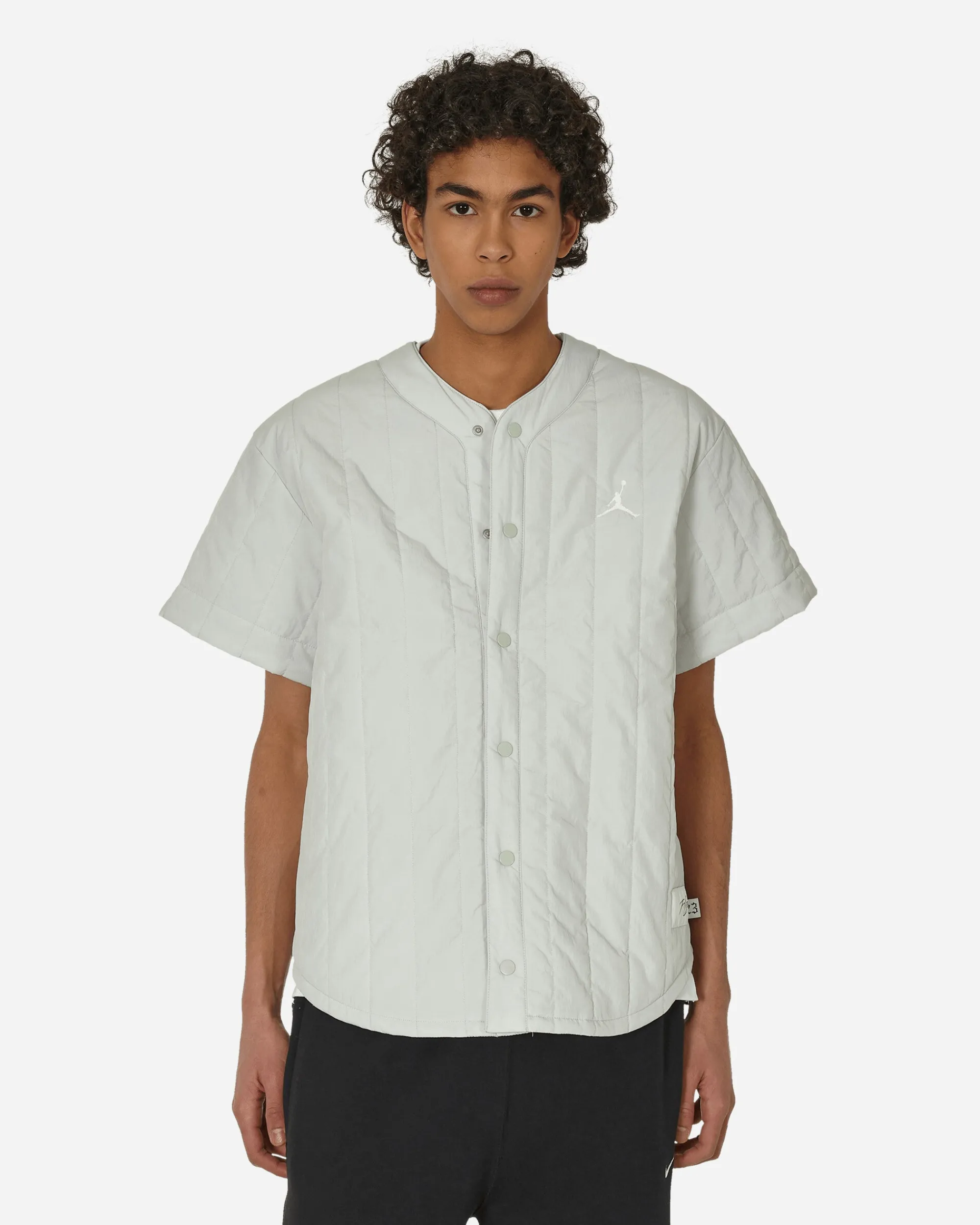 Nike Jordan Shirts^Flight Heritage Baseball Top Light Silver