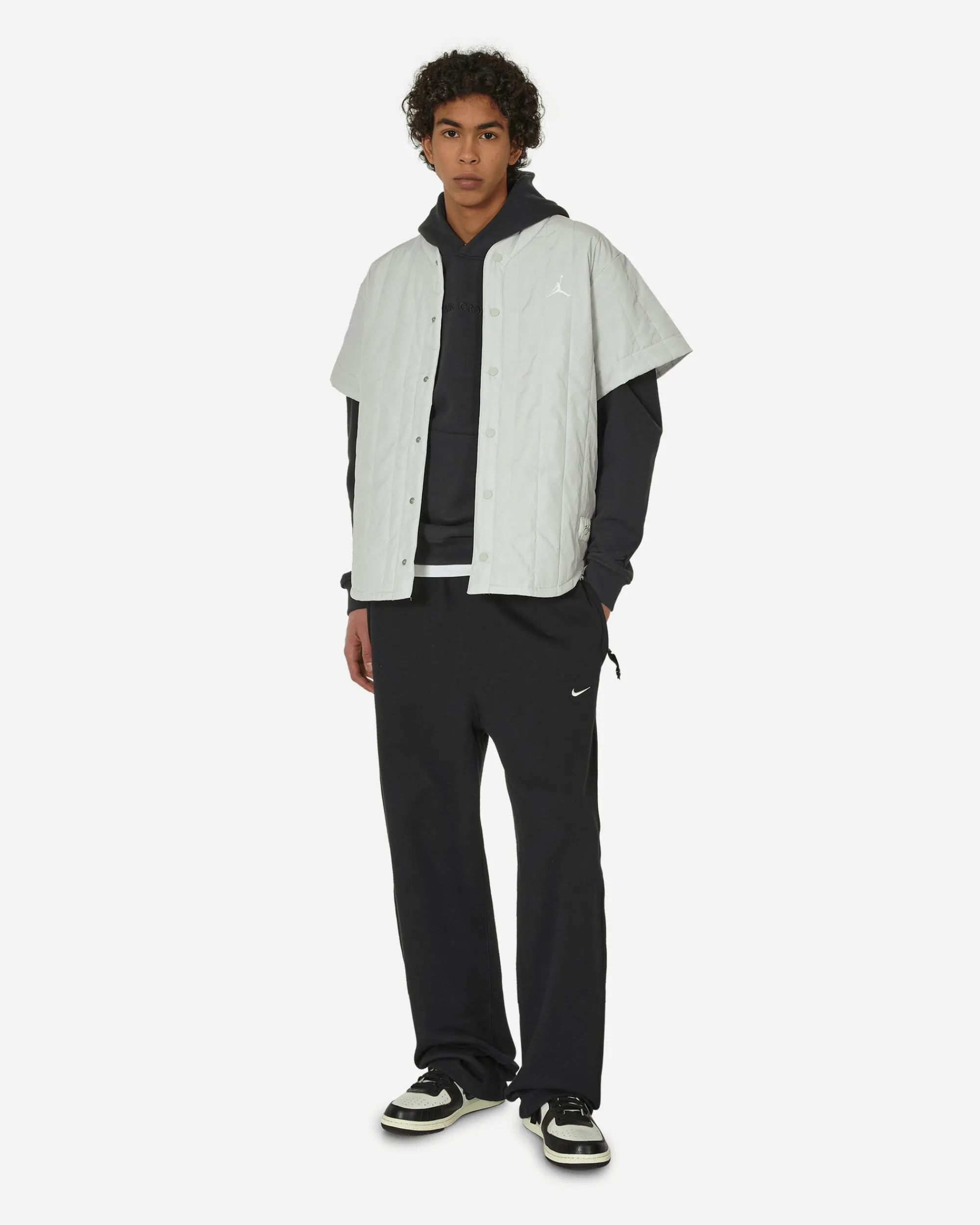 Nike Jordan Shirts^Flight Heritage Baseball Top Light Silver
