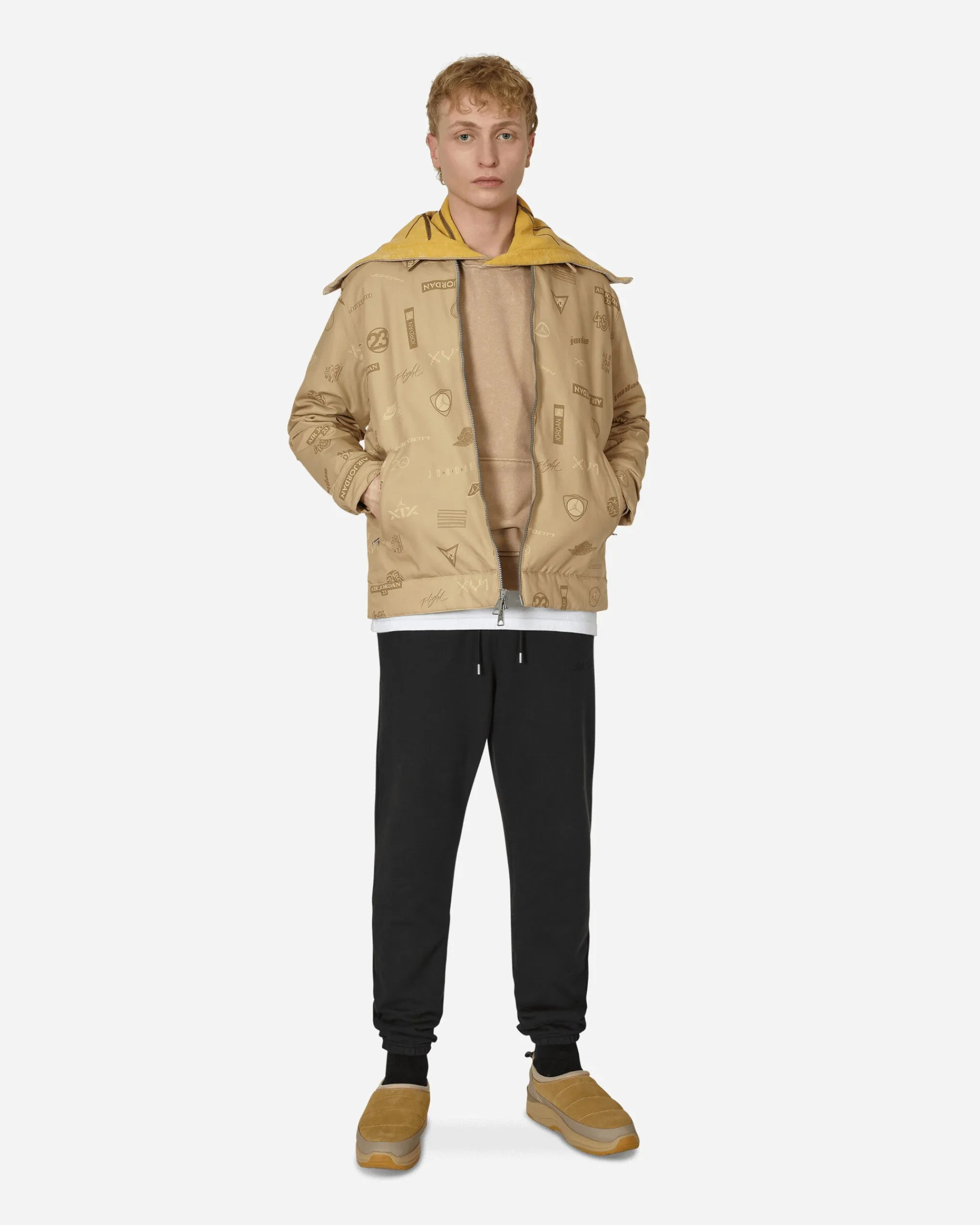 Nike Jordan Coats And Jackets^Flight Heritage Printed Jacket Beige