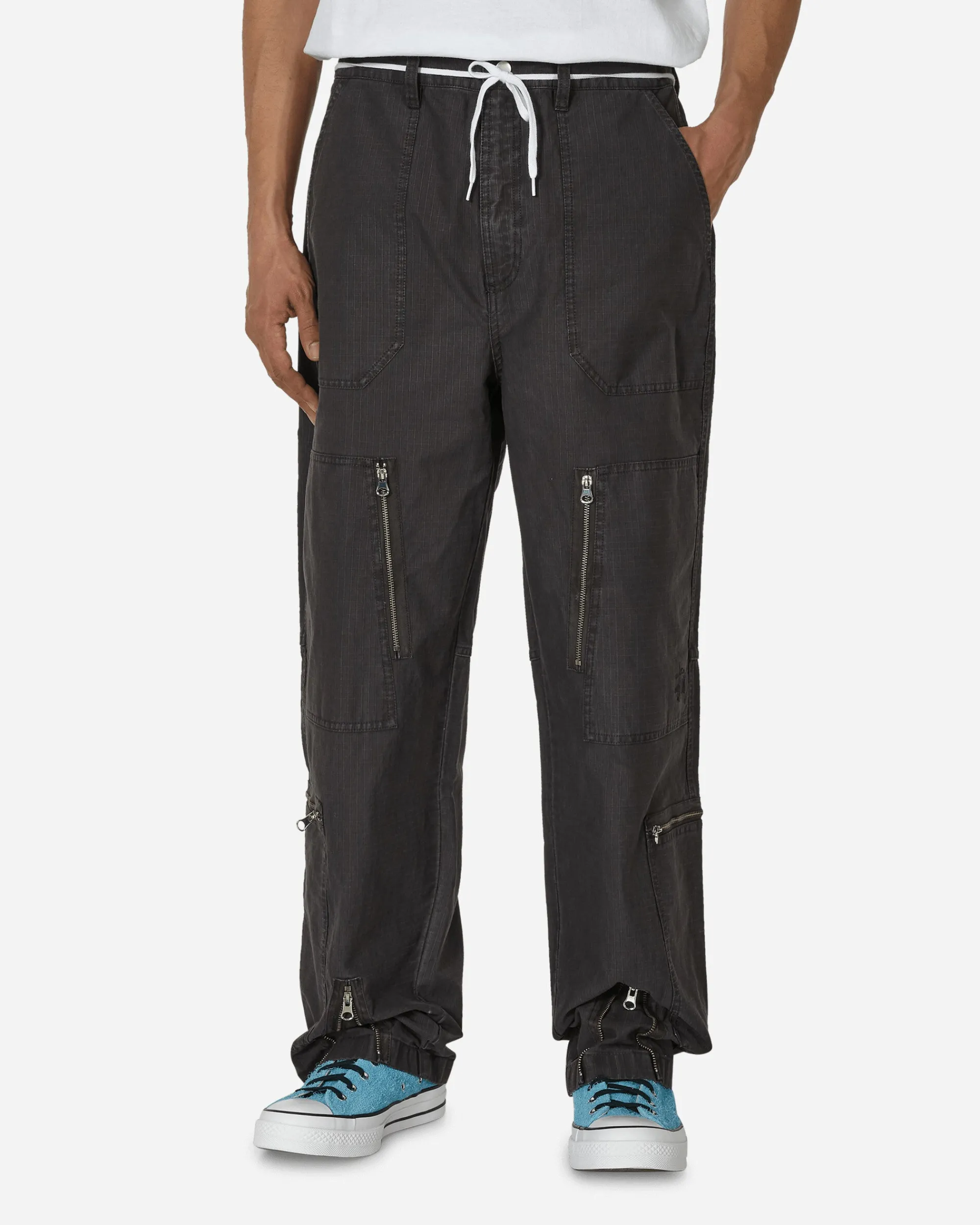 Stüssy Pants^Flight Nyco Ripstop Pigment Dyed Pants Black