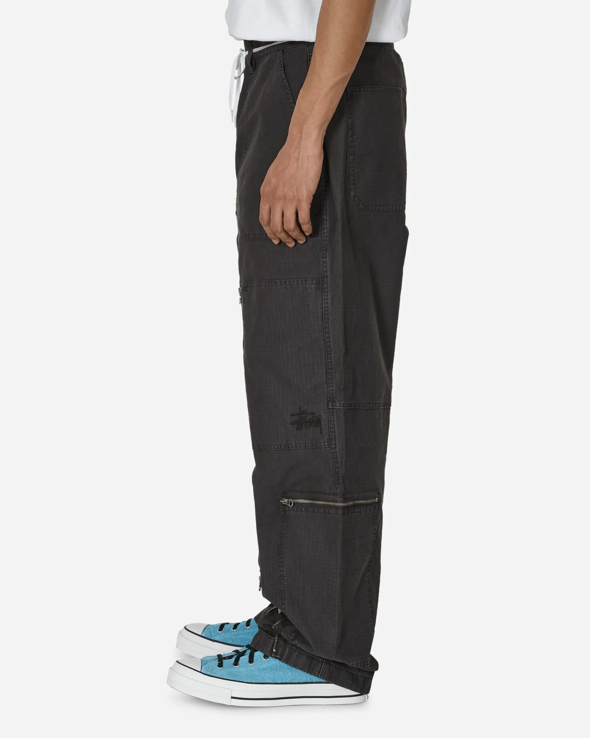 Stüssy Pants^Flight Nyco Ripstop Pigment Dyed Pants Black
