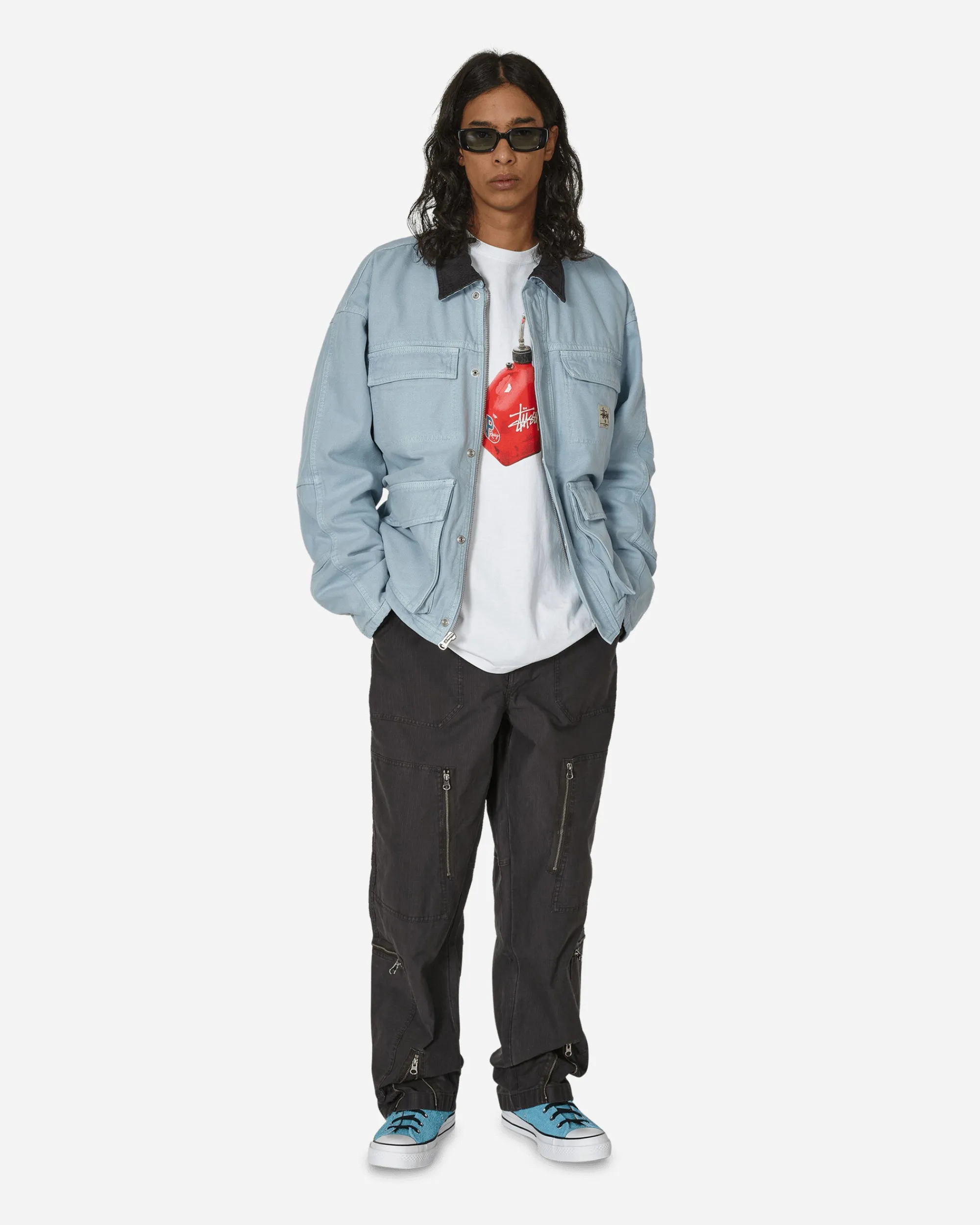 Stüssy Pants^Flight Nyco Ripstop Pigment Dyed Pants Black