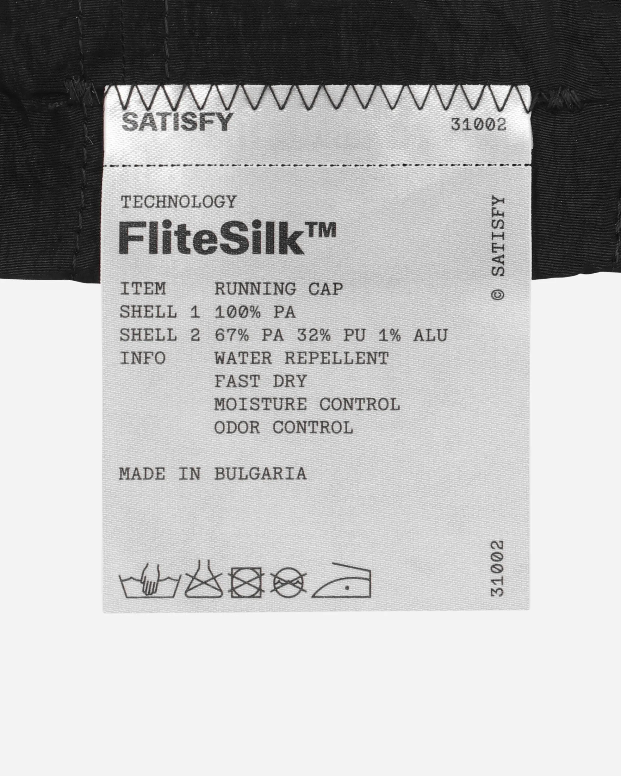 Satisfy Hats|Hats^FliteSilk Running Cap Black