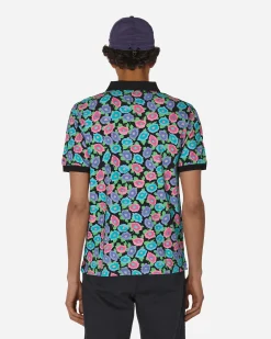 Noah T-Shirts^Floral Polo T-Shirt Black