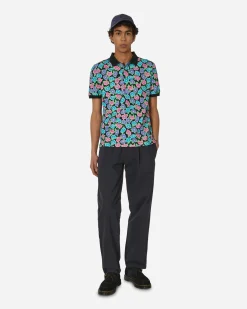 Noah T-Shirts^Floral Polo T-Shirt Black