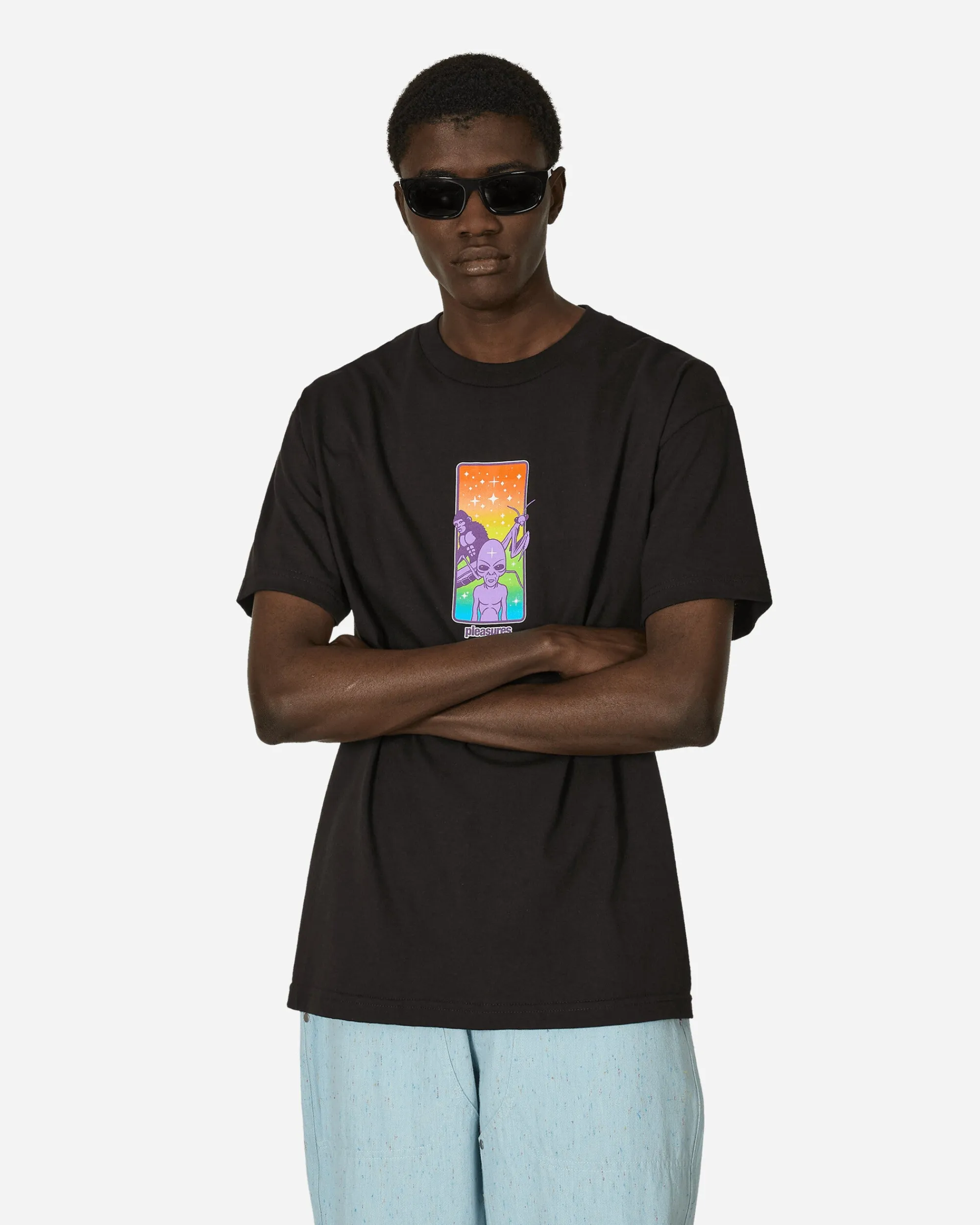 Pleasures T-Shirts^Friends T-Shirt Black