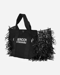 Undercover Bags·Tote|Bags·Tote^Fringe Nylon Tote Bag Black