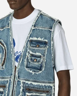 Iuter Coats And Jackets^Fringes Utility Denim Vest Blue