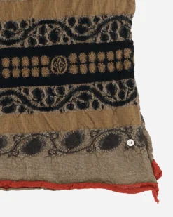 KAPITAL Gloves And Scarves|Gloves And Scarves^Fulling Wool Scarf (Coptic Skull) Beige
